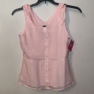 IZ Byer girls light pink top with buttons size xl (16) NWT